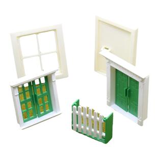 可开关中式门窗仿古徽派建筑积木模型儿童学生diy手工盖房子别墅