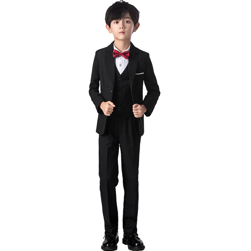 花童男童礼服套装儿童小西装秋冬男孩主持人婚礼西服钢琴演出服装