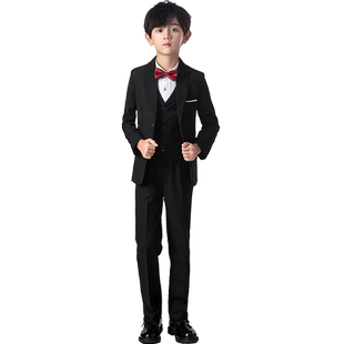 花童男童礼服套装儿童小西装秋冬男孩主持人婚礼西服钢琴演出服装