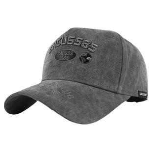 CACUSS高顶棒球帽防晒男士大头围纯棉遮阳帽子硬顶太阳帽鸭舌帽女