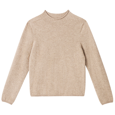 商场同款PURE TOUCH女装25秋冬新款羊绒衫卷边半高领宽松针织毛衣