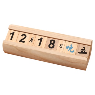 创意木质制时间日期牌木头原木日历小摆件家居桌面装饰品拍照道具