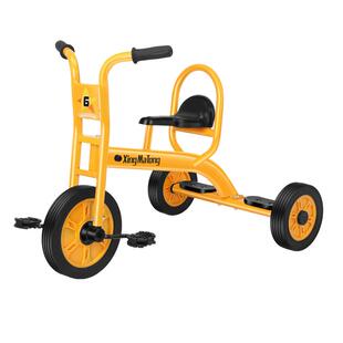 儿童三轮车幼儿园宝宝小孩幼教双人带斗后置车斗筐脚踏踩蹬童车