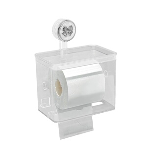 吸盘纸巾盒卫生间厕所壁挂带盖防水厕纸卷纸筒免打孔抽纸盒收纳架