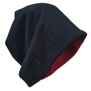 撞色堆堆帽男女秋冬松弛感冷帽休闲简约针织帽套头帽子日系包头帽