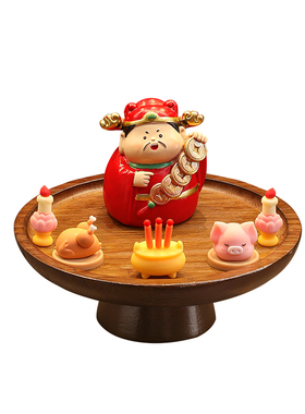 财神爷摆件进门口玄关招财旺宅