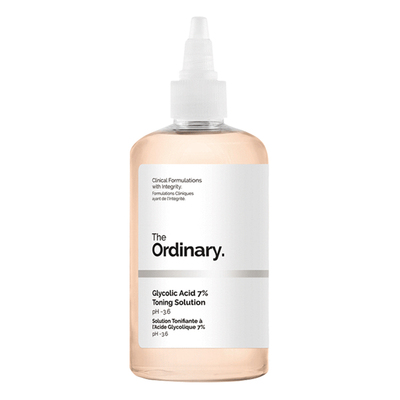 TheOrdinary7%果酸水清洁保湿乙醇酸去黑头粉刺毛孔研度公式