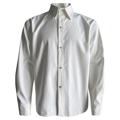 谷安关极简正肩黑白色衬衫上衣