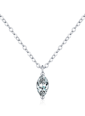 摩典莫桑钻S925纯银时尚锁骨链女