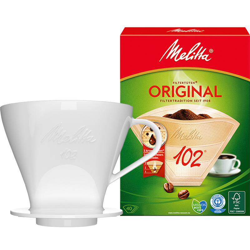 特价 德国进口Melitta美乐家102陶瓷过滤杯咖啡扇形咖啡滤杯 手冲