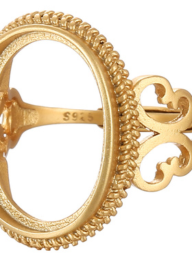 复古个性霸气戒指空托古法沙金