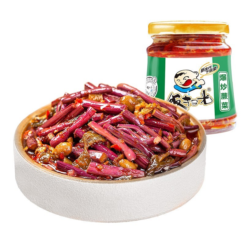 饭扫光下饭菜爆炒香菌竹笋金针菇四川泡菜榨菜开味咸菜拌饭酱