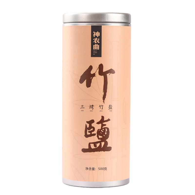 神农曲三烤竹盐 复合调味料 家用炒菜无碘弱碱性烤盐无抗结剂500g