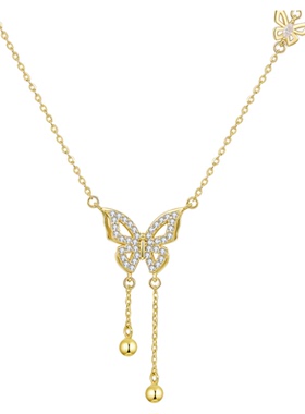 JAY春夏蝴蝶项链925银生日礼物