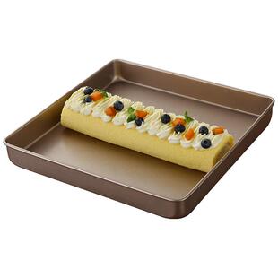 正方形蛋糕卷不沾烤盘模具28cm牛轧糖雪花酥饼干披萨家用烘焙工具