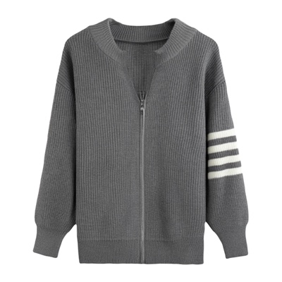 秋冬款开衫韩式毛衣休闲三件套男