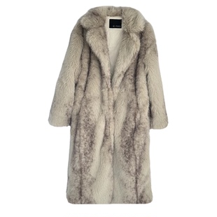 皮毛一体托卡皮草外套女2025新款时尚海宁年轻款环保狐狸大衣冬季