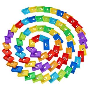 数字运算多米诺骨牌儿童益智玩具动脑男孩女孩比赛小学生塑料积木