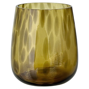 复古琥珀色豹纹蛋形杯创意个性造型小众设计高级感冰美式咖啡杯子