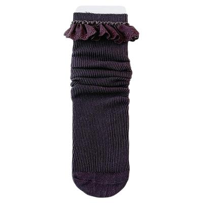 儿童中筒袜子女童蕾丝花边小腿袜