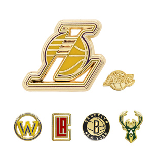 NBA周边正品徽章 两枚球队款雄鹿湖人勇士凯尔特人篮网队快船队精