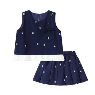 植木童装【miu系学院风】女童套装儿童裙子套装2026春新款中大童