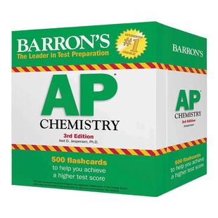 巴朗AP化学备考卡片 第3版 英文原版 AP Chemistry Flash Cards 英文版 Neil D. Jespersen Ph.D. 进口英语原版书籍
