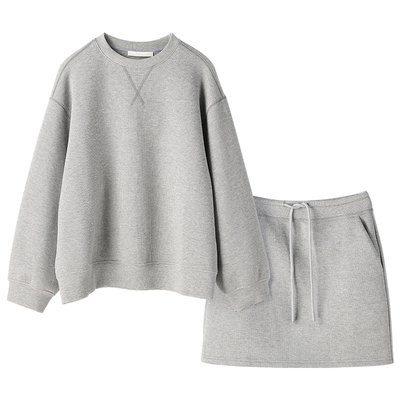 高级感卫衣时尚套装女短裙两件套