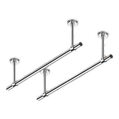 晾衣架阳台家用不锈钢晾衣杆顶装