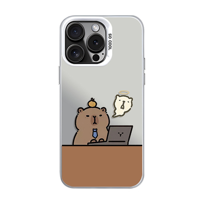 打工人卡皮巴拉水豚彩银手机壳