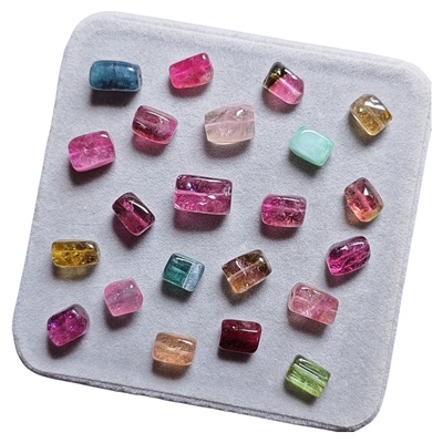 清货特价碧玺原石散珠裸石配件女