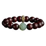 正品小叶紫檀手串男文玩佛珠檀香木质和田玉盘玩转运手链圣诞礼物