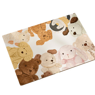 卡通浴室地垫防滑脚垫硅藻泥吸水速干软垫卫生间家用厕所门口地毯