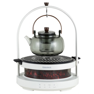 Glasslock围炉煮茶器电陶炉盖朗星火炉家用电茶炉全玻璃养生壶
