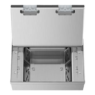 MSHML地插座纯平超薄镶嵌入式不锈钢地面大理石强弱电组合地插