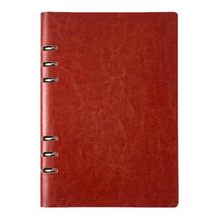 a5皮面活页本简约a4活页笔记本本子可拆卸活页夹b5记事本外壳刻字定制印logo可替换内芯工作办公会议记录本a6