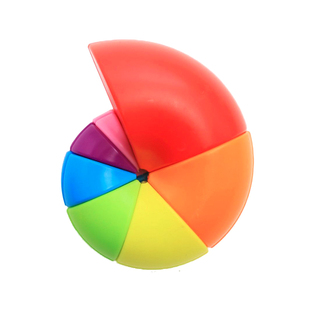 鹦鹉螺彩色魔方异形魔方三阶七彩益智减压儿童大人玩具六一礼物