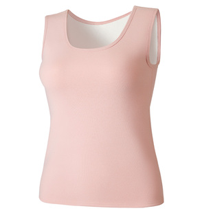 雅鹿加肥加大保暖背心女士加绒加厚打底内搭女款大码胖mm内衣冬季