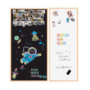 定制实木框黑板写字板磁吸墙贴挂墙式可擦写画板墙面涂鸦墙展示板定做家用装饰照片墙面走廊客厅玄关绿板白板