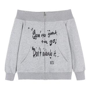 ics丨iconslab一字肩多穿开衫卫衣情侣春新款设计感宽松外套