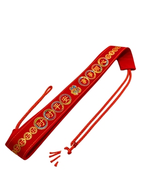 结婚新郎新娘红腰带能装钱