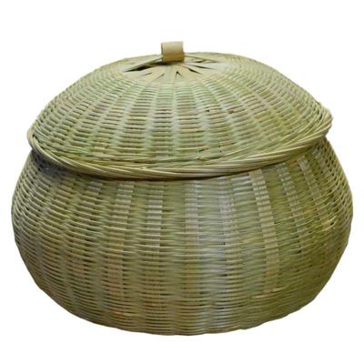 装茶叶的竹编篓竹篮带盖围棋盒