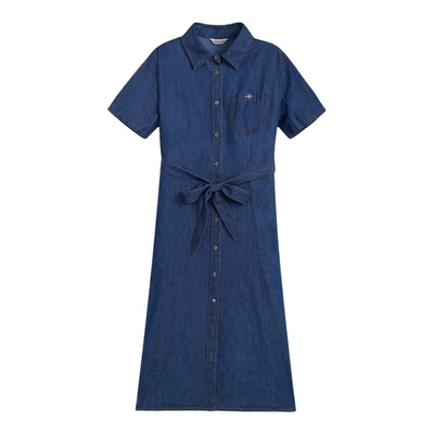 GANT/甘特女棉麻混纺牛仔连衣裙
