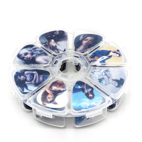 50片彩色图案吉他拨配件里尤民谣片克里配件乐器行套装乐器批发