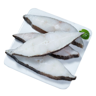 新鲜比目鱼片鸦片鱼中段90g冷冻深海鲽鱼身段鱼排刺少海鲜3份包邮