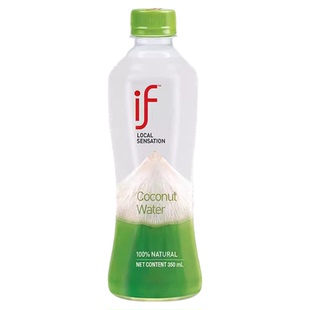 泰国进口if100%椰子水0脂0添加含电解质350ml*3瓶NFC孕妇果汁饮料