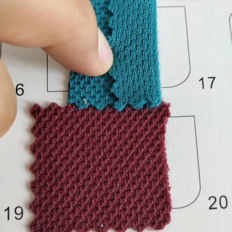 现货36色全涤针织蜂窝粒粒菠萝网布菱形面料布