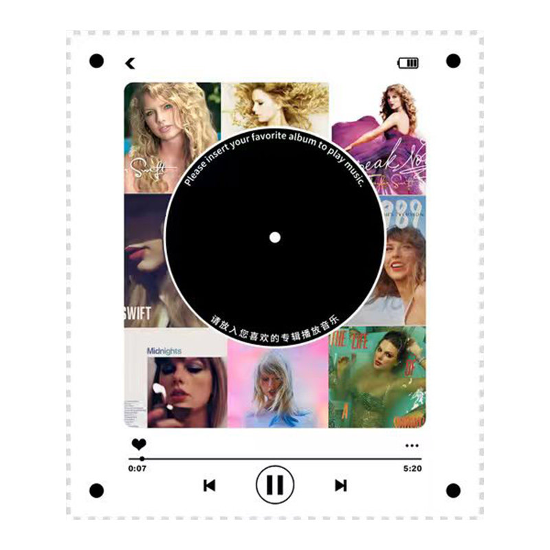 霉霉TaylorSwift磁带冰箱贴nfc音乐旋转播放器礼物周杰伦唱歌音响