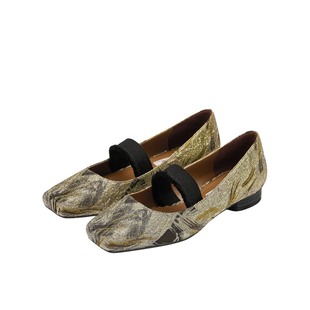 73hours女鞋踮起脚尖春秋新款复古新中式方头浅口芭蕾玛丽珍鞋女