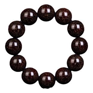 收藏级 超爆爆满金星2.0印度小叶紫檀手串男手链玻璃底质感 孤品